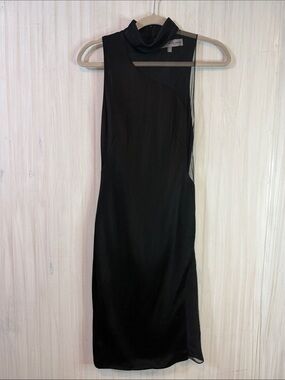 GALVAN LONDON SHEER CUTOUT PANEL MOCKNECK PENCIL MIDI 4